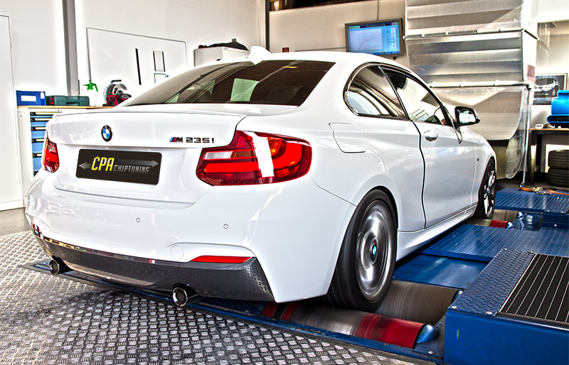 El BMW M235i en el banco de pruebas